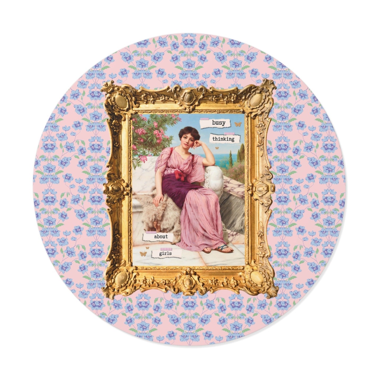 Busy Thinking Abut Girls Sticker