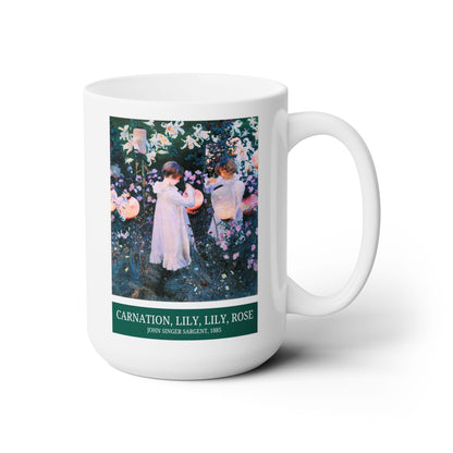 Carnation Lily Lily Rose Mug: John Singer Sargent