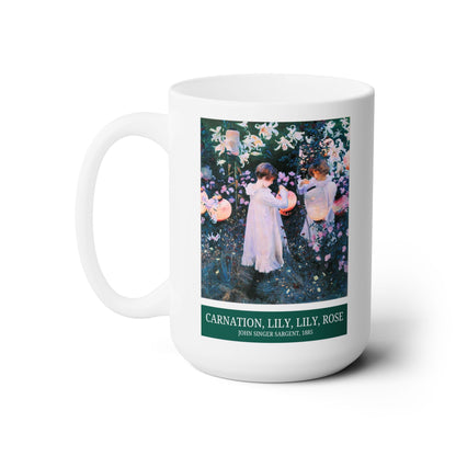 Carnation Lily Lily Rose Mug: John Singer Sargent
