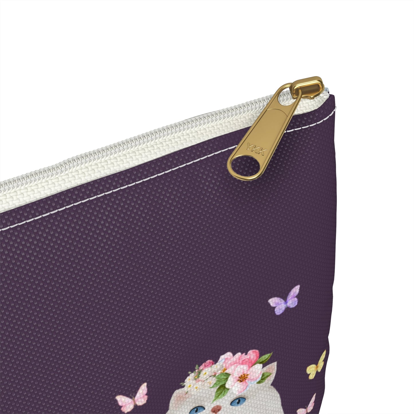 Floral Cat Accessory Pouch with Flowers