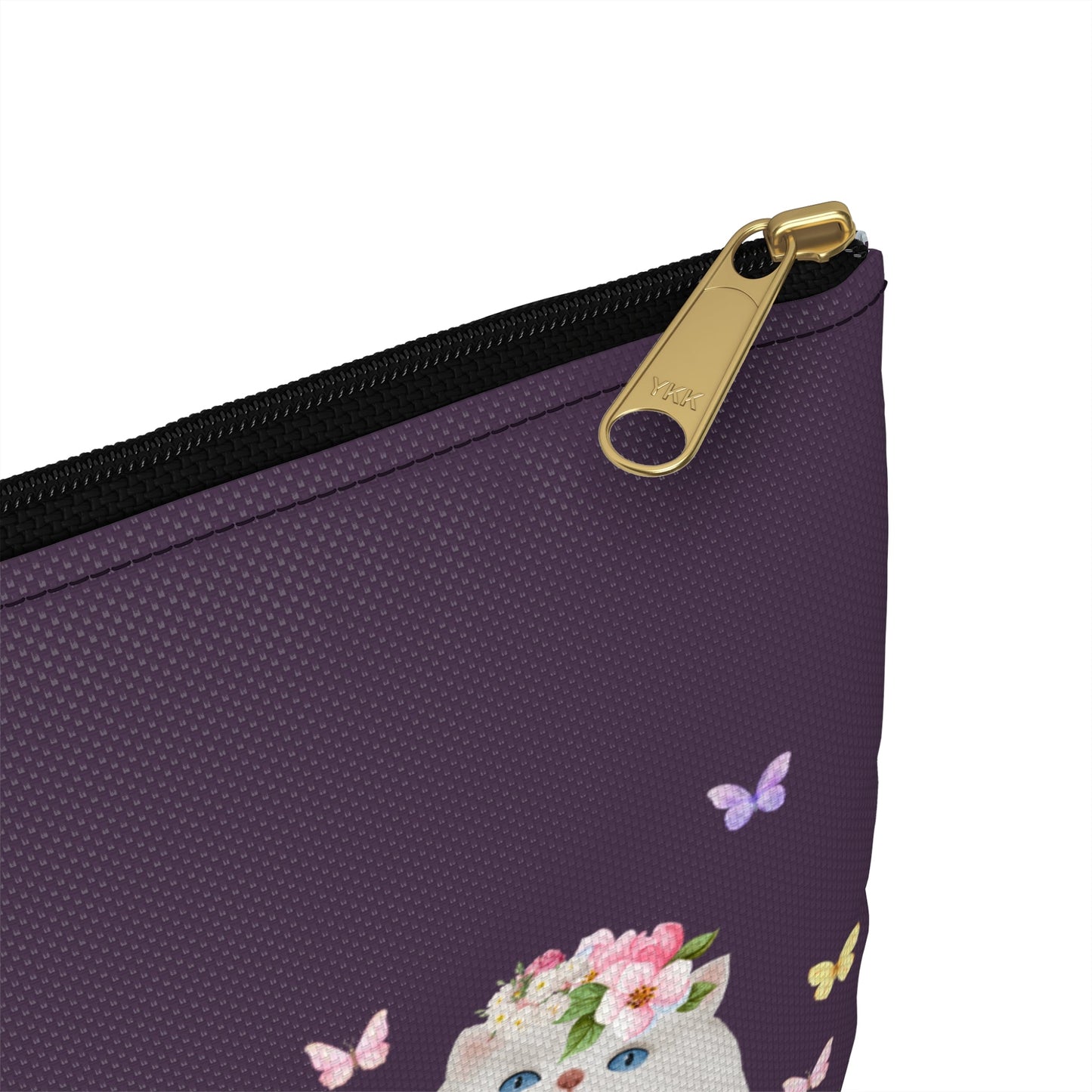 Floral Cat Accessory Pouch with Flowers