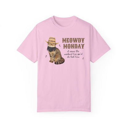Cat Lover Tee Shirt: Meowdy Monday