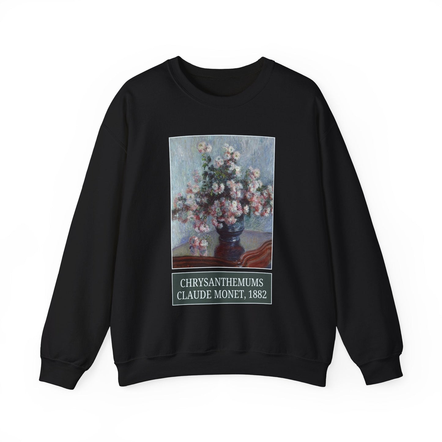 Chrysanthemums by Claude Monet: Cute Floral Art History Sweatshirt, Impressionist Art History, Famous Painting of Flowers, Humanities Major
