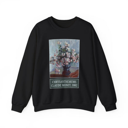Chrysanthemums by Claude Monet: Cute Floral Art History Sweatshirt, Impressionist Art History, Famous Painting of Flowers, Humanities Major