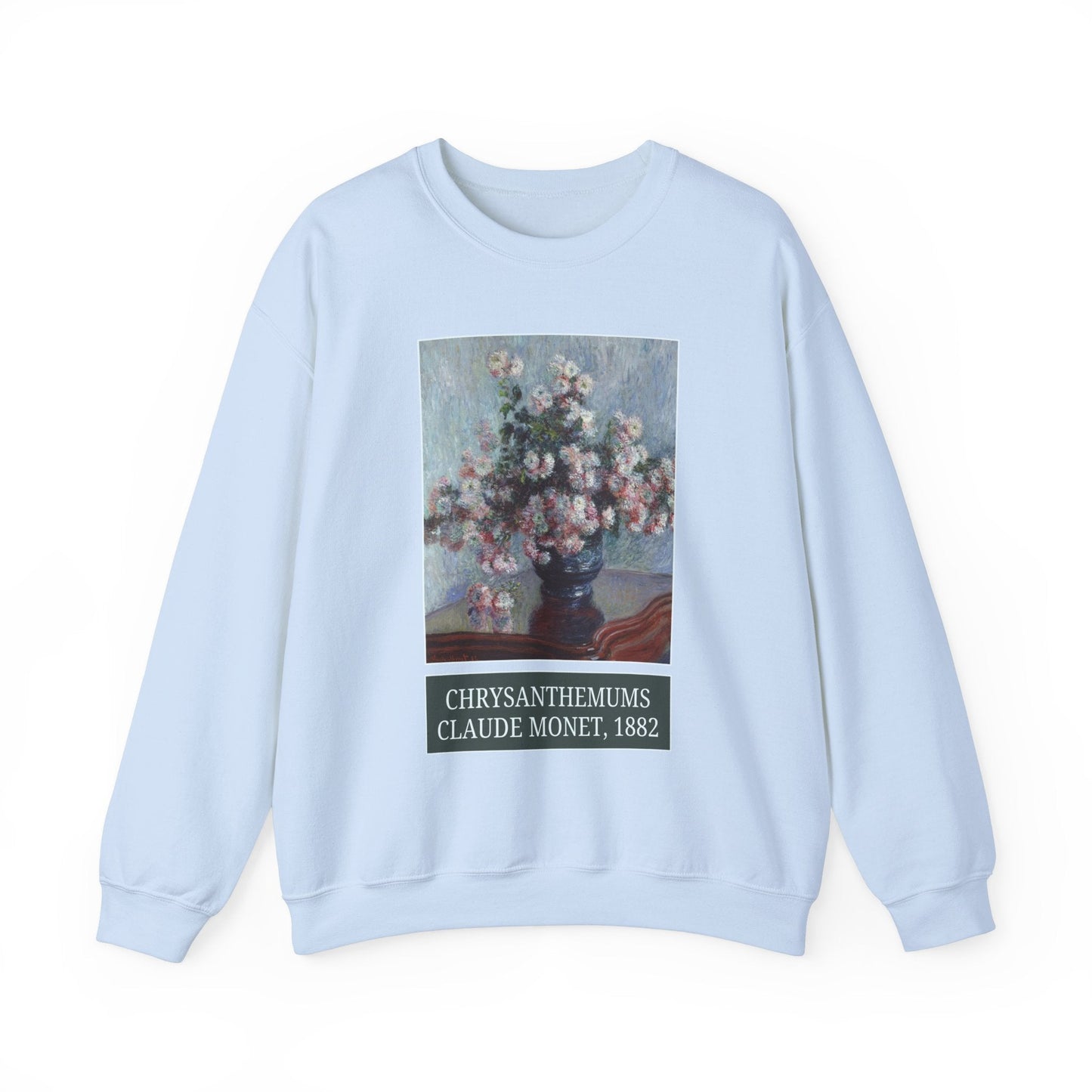 Chrysanthemums by Claude Monet: Cute Floral Art History Sweatshirt, Impressionist Art History, Famous Painting of Flowers, Humanities Major