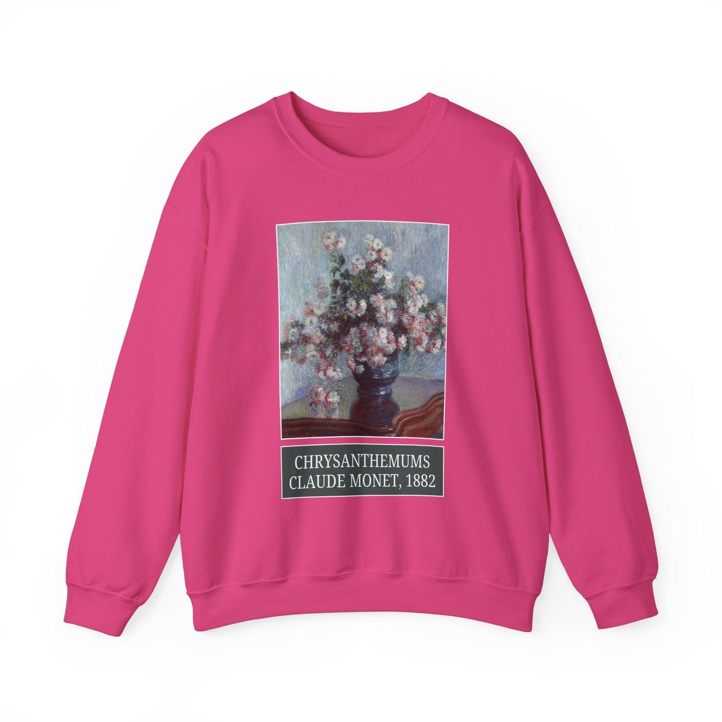 Chrysanthemums by Claude Monet: Cute Floral Art History Sweatshirt, Impressionist Art History, Famous Painting of Flowers, Humanities Major