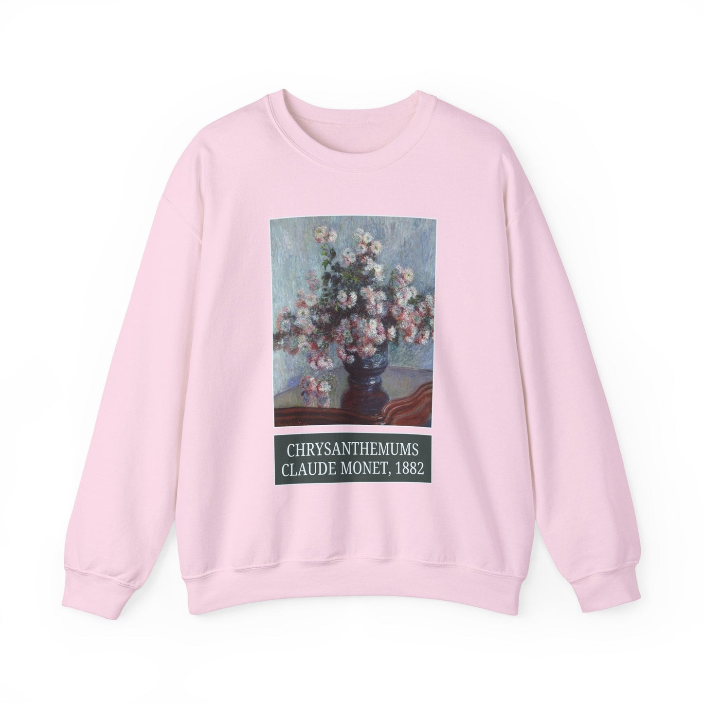 Chrysanthemums by Claude Monet: Cute Floral Art History Sweatshirt, Impressionist Art History, Famous Painting of Flowers, Humanities Major