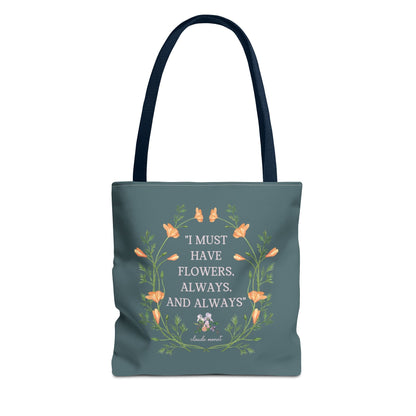 Claude Monet Tote: Must Have Flowers