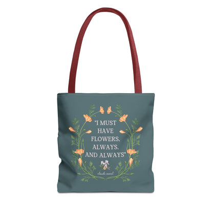 Claude Monet Tote: Must Have Flowers