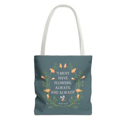 Claude Monet Tote: Must Have Flowers