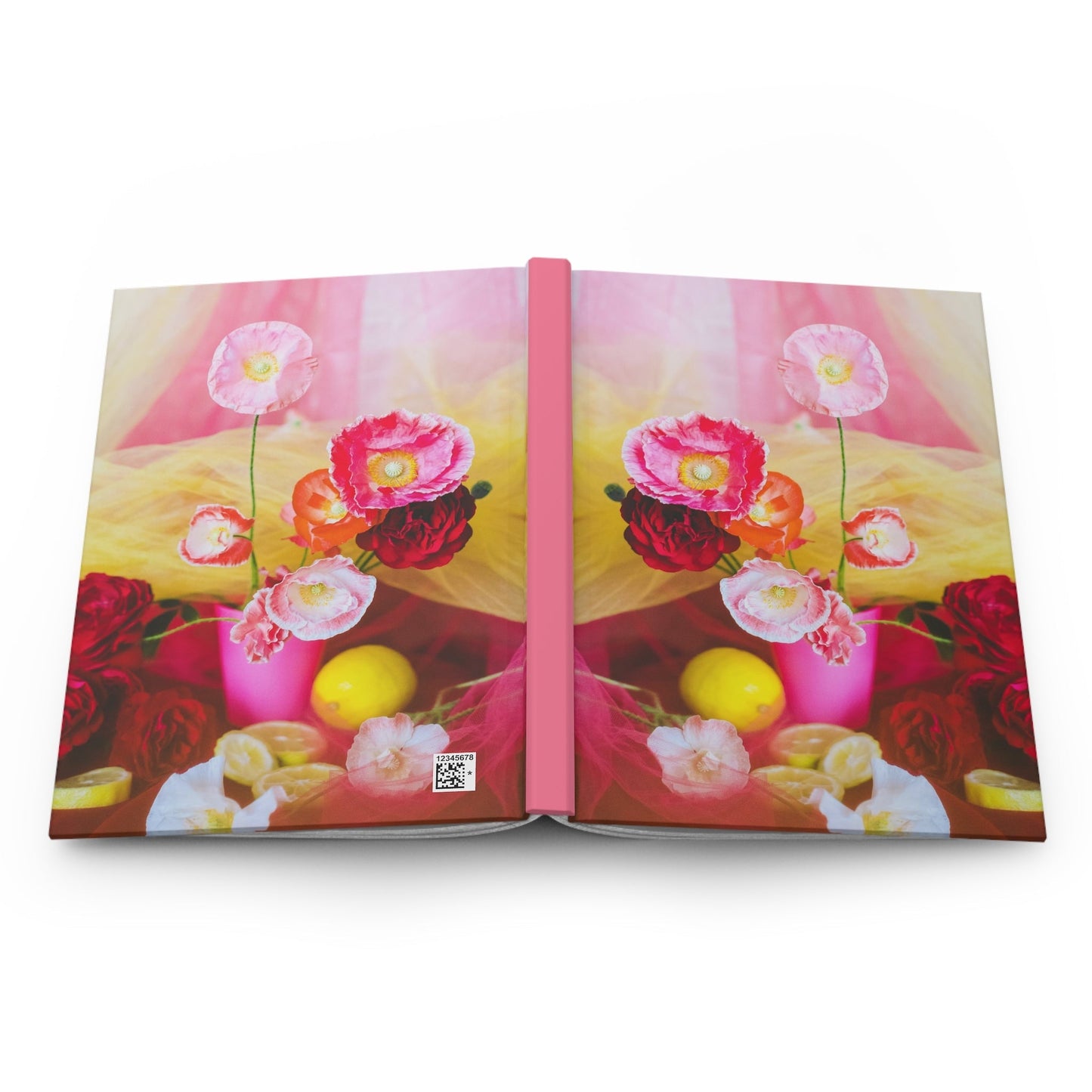Colorful Aesthetic Flower Notebook: Hardcover Notebook with Photo Cover of Cute Backyard Flowers