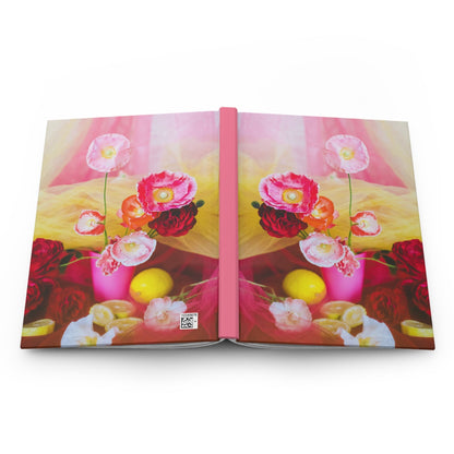 Colorful Aesthetic Flower Notebook: Hardcover Notebook with Photo Cover of Cute Backyard Flowers