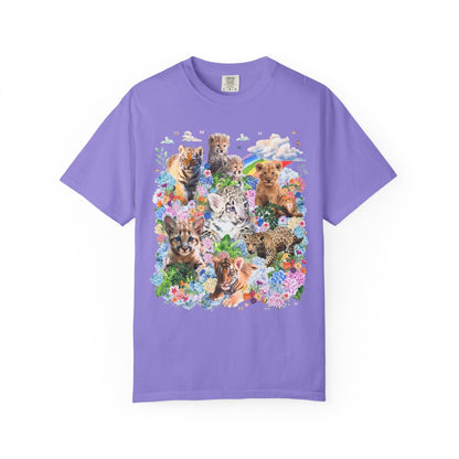 Colorful Big Cat Cub Tee Shirt