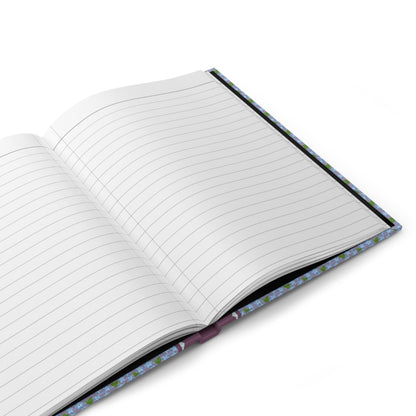 Colorful Blue Floral Notebook