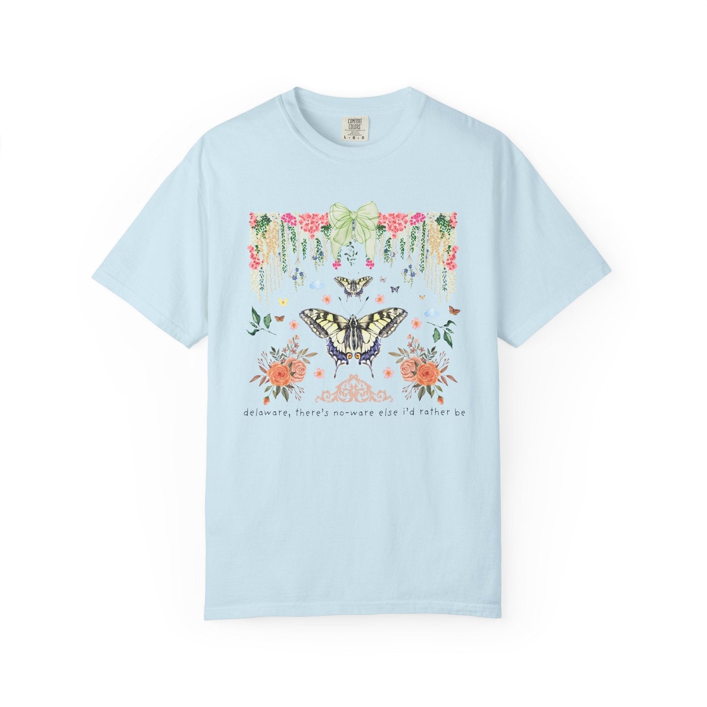 Colorful Delaware Butterfly Lover Tee