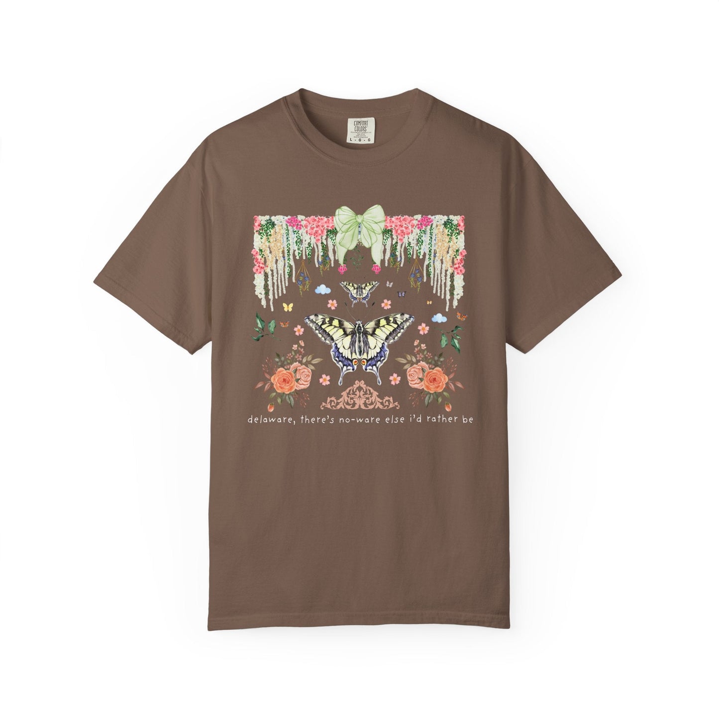 Colorful Delaware Butterfly Lover Tee