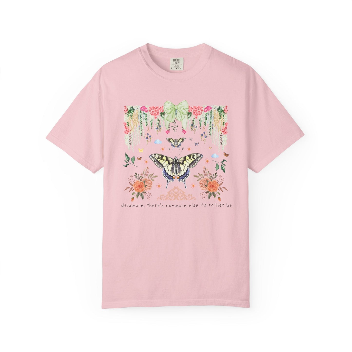 Colorful Delaware Butterfly Lover Tee