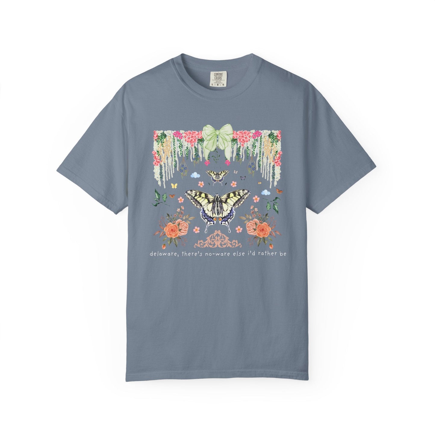 Colorful Delaware Butterfly Lover Tee