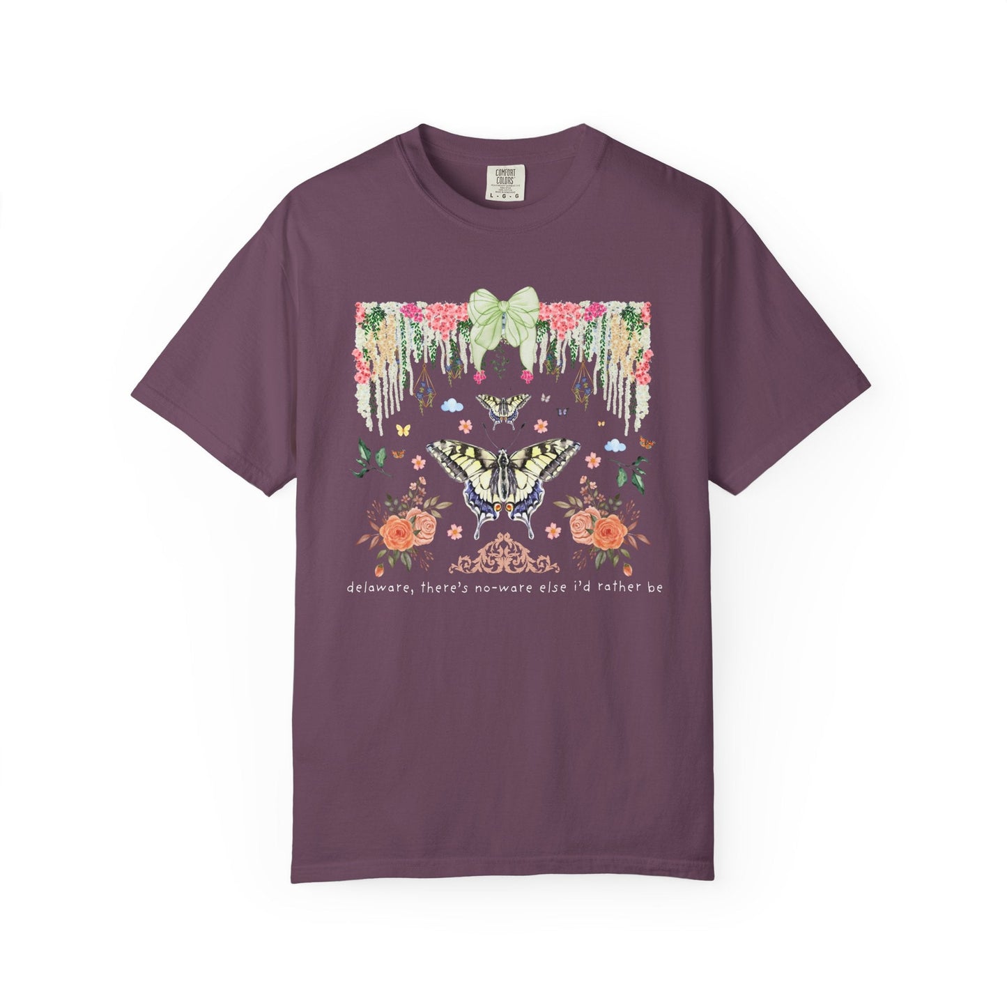 Colorful Delaware Butterfly Lover Tee