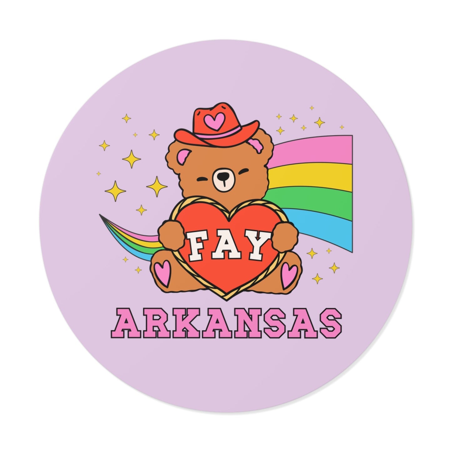 Colorful Fayetteville AR Sticker