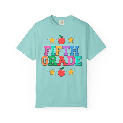 Colorful Fifth Grade Teacher Tee