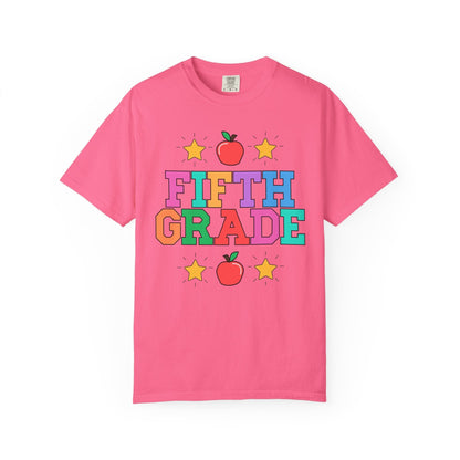 Colorful Fifth Grade Teacher Tee