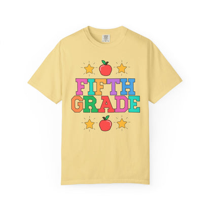 Colorful Fifth Grade Teacher Tee