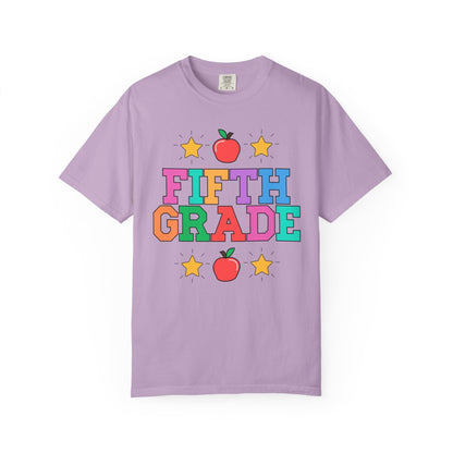 Colorful Fifth Grade Teacher Tee