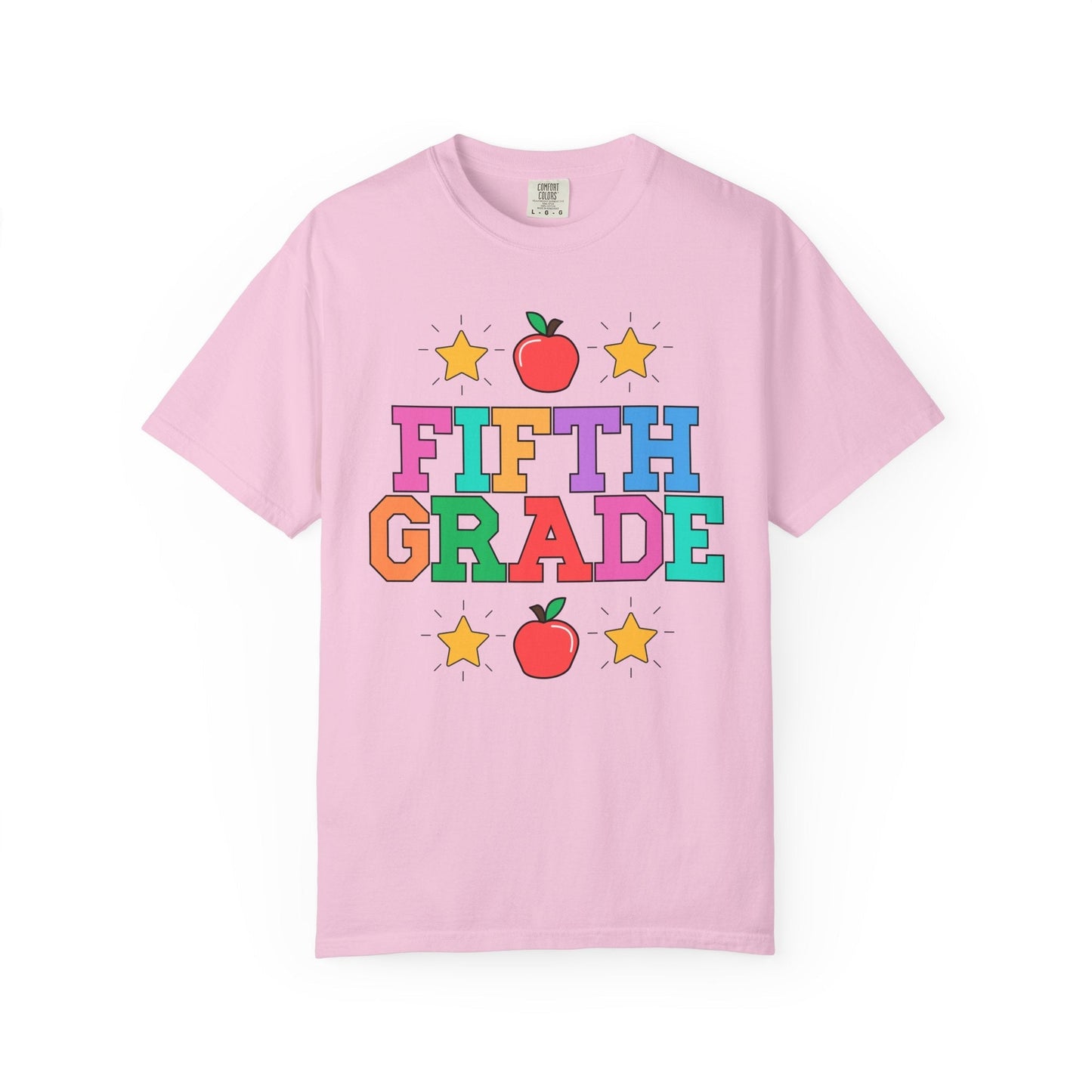 Colorful Fifth Grade Teacher Tee