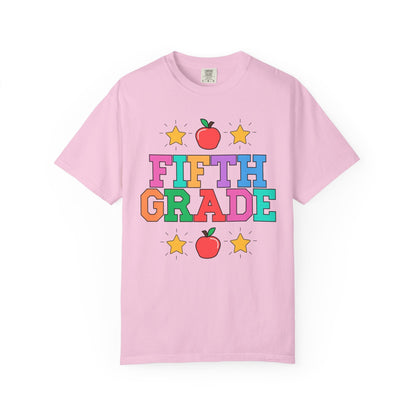 Colorful Fifth Grade Teacher Tee
