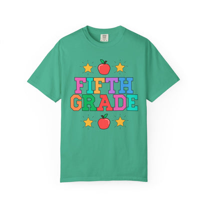 Colorful Fifth Grade Teacher Tee