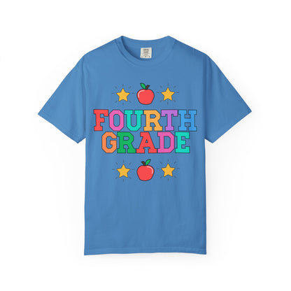 Colorful Fourth Grade Teacher Tee