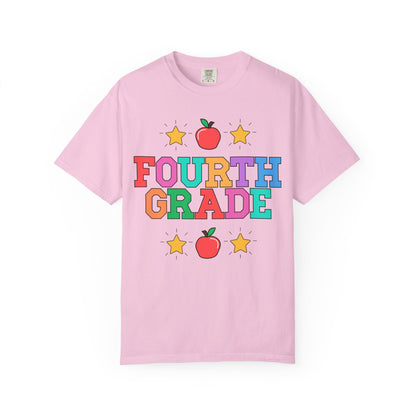 Colorful Fourth Grade Teacher Tee