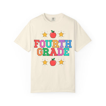 Colorful Fourth Grade Teacher Tee