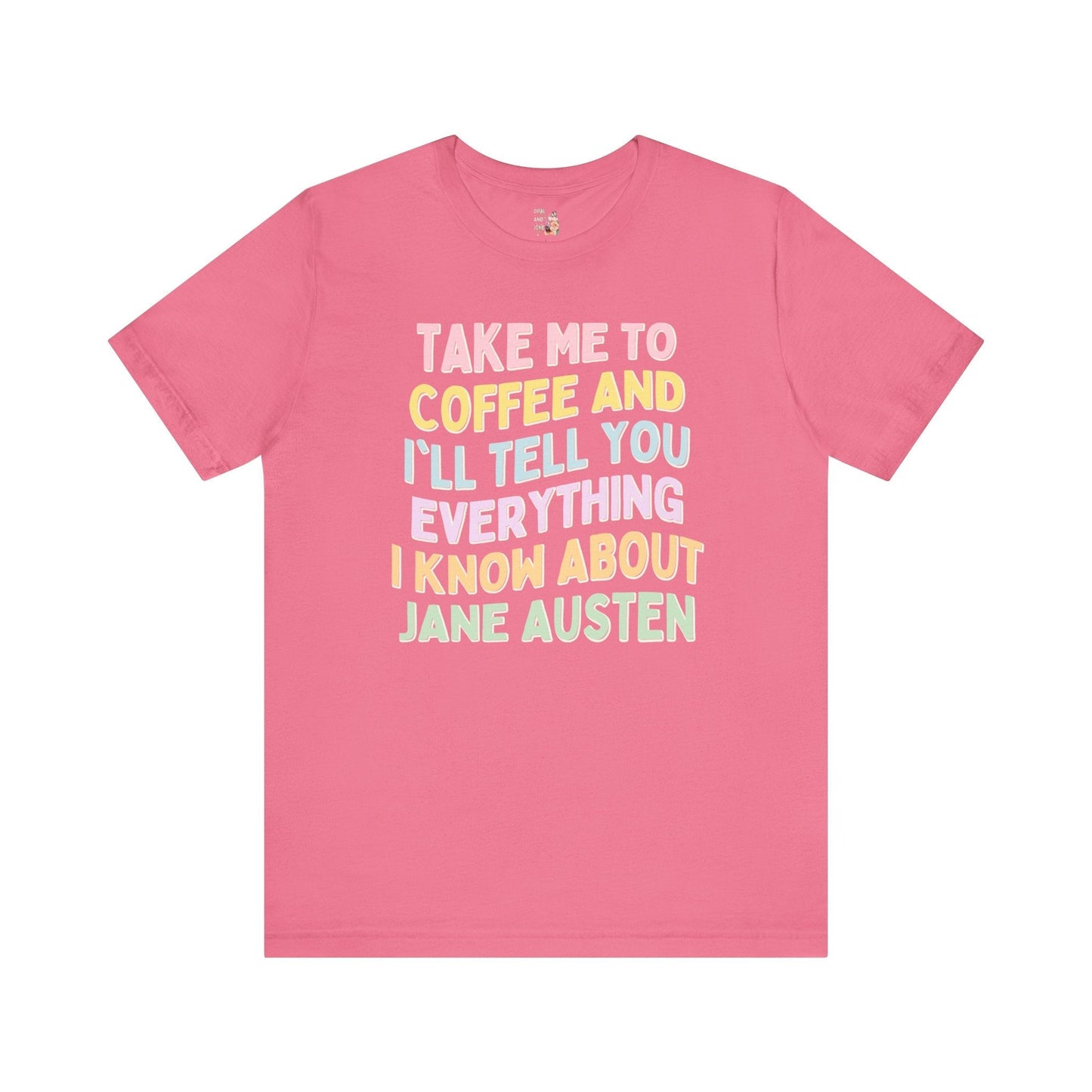 Colorful Jane Austen Tee Shirt
