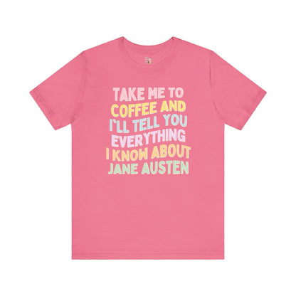 Colorful Jane Austen Tee Shirt