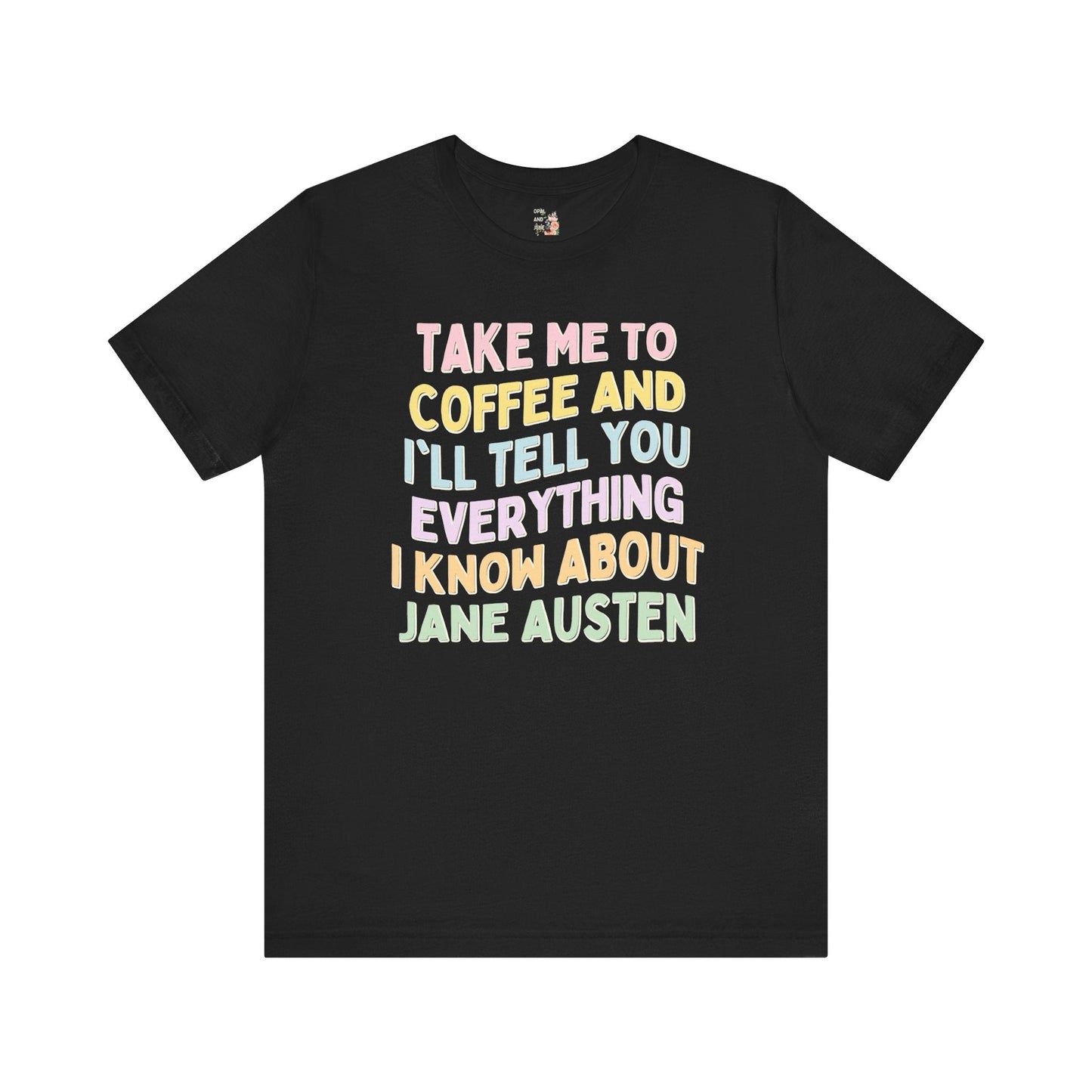 Colorful Jane Austen Tee Shirt