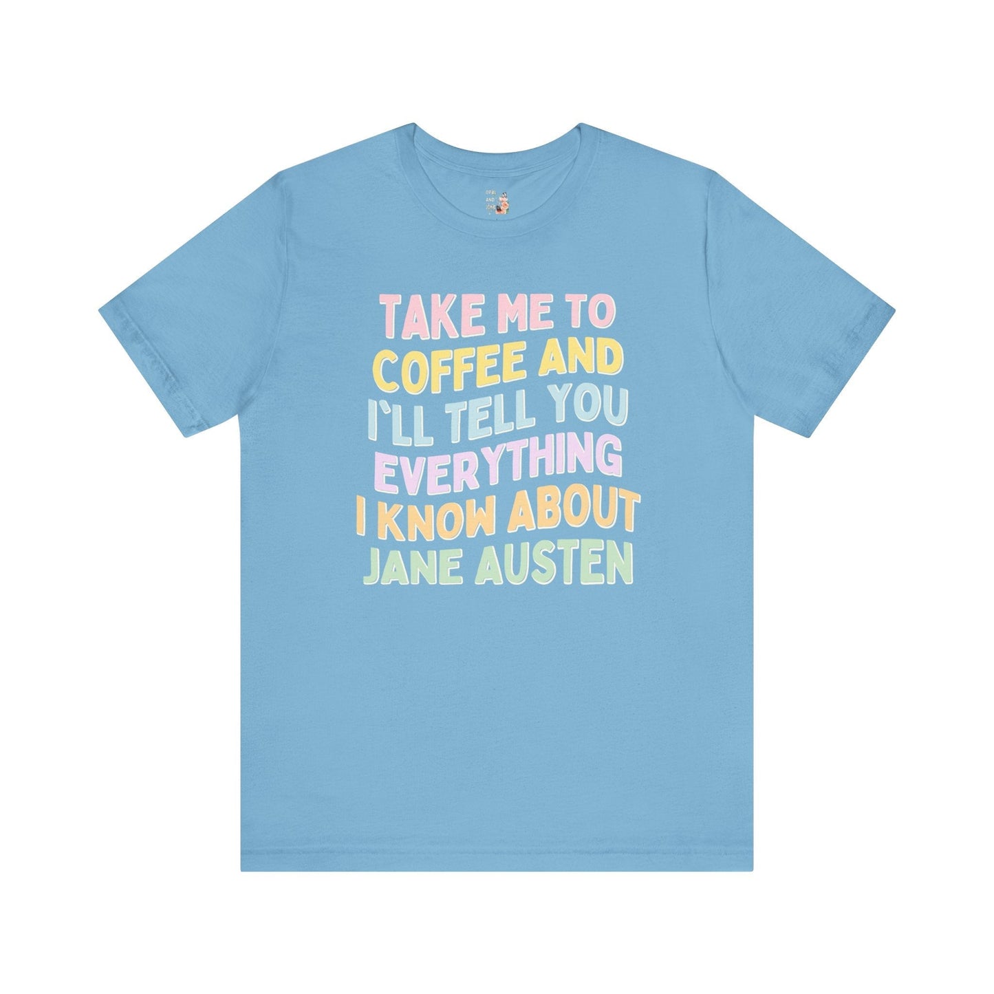 Colorful Jane Austen Tee Shirt