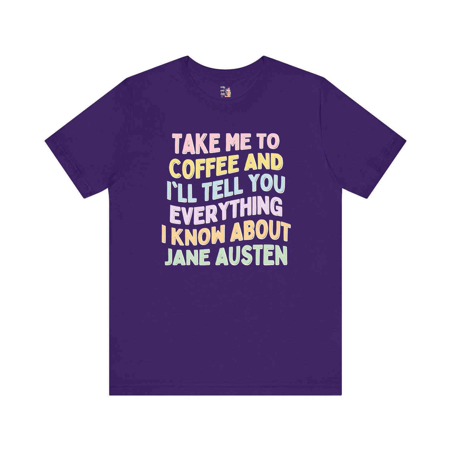 Colorful Jane Austen Tee Shirt