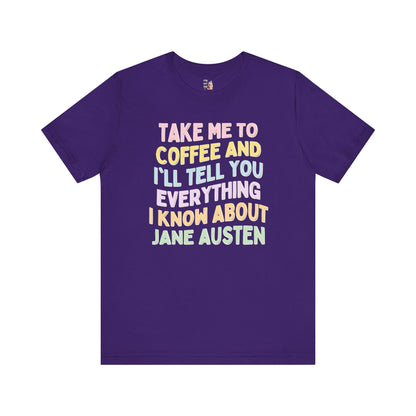 Colorful Jane Austen Tee Shirt