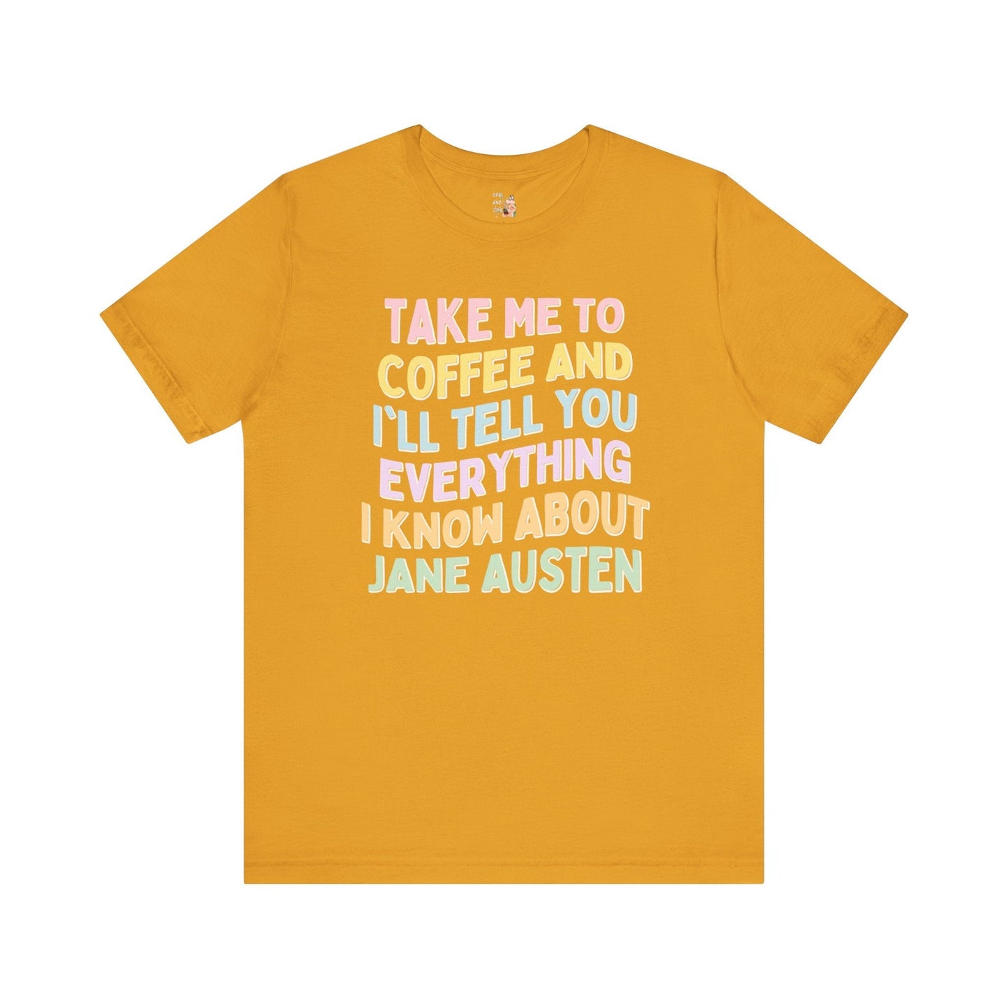 Colorful Jane Austen Tee Shirt