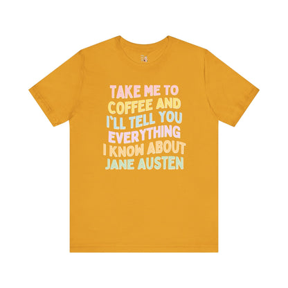 Colorful Jane Austen Tee Shirt