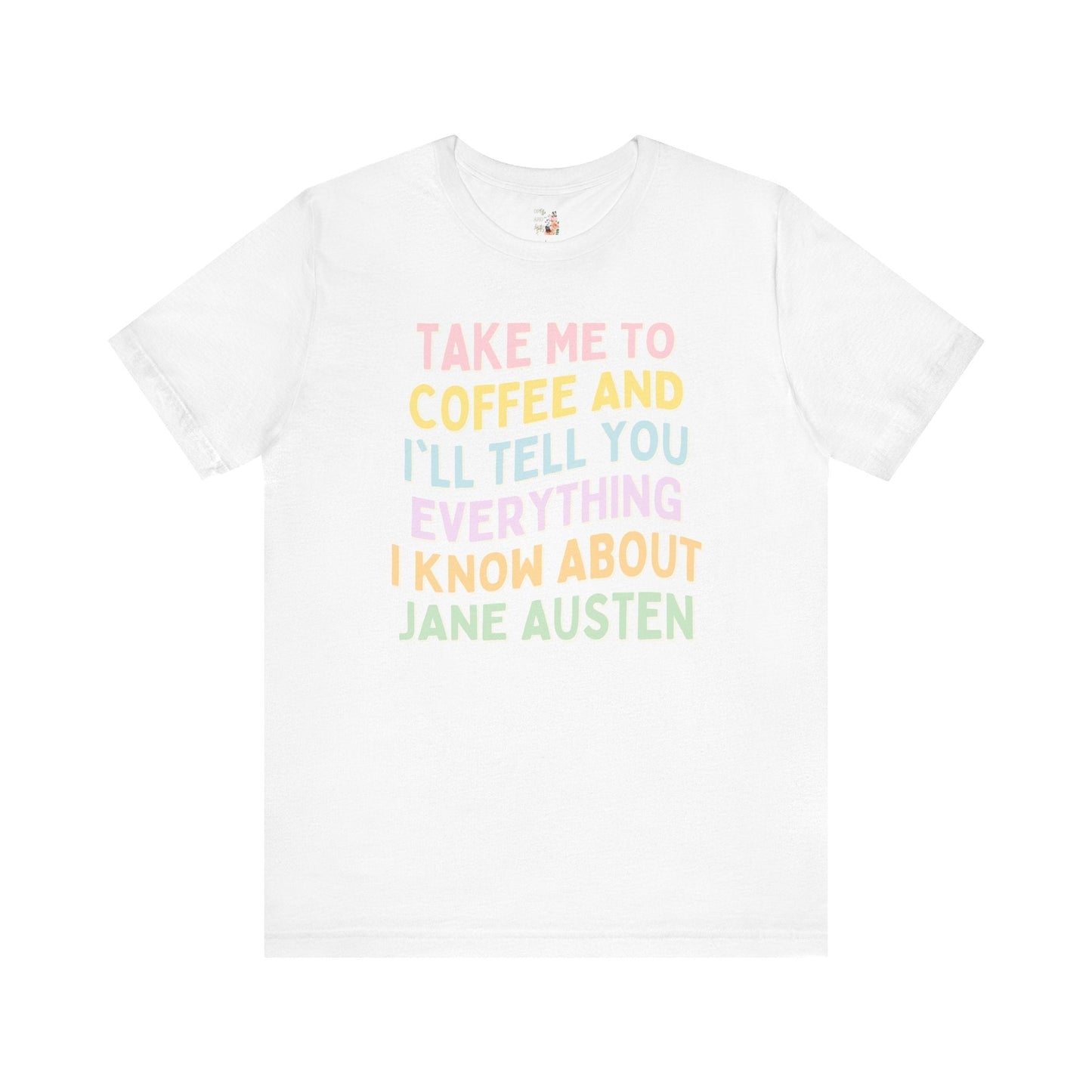 Colorful Jane Austen Tee Shirt