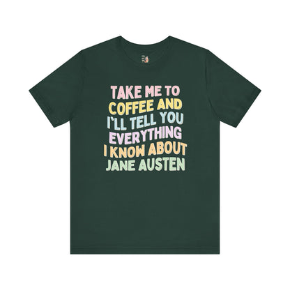 Colorful Jane Austen Tee Shirt