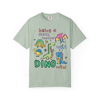 Dinosaur Math Teacher Tee