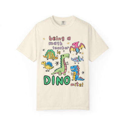 Dinosaur Math Teacher Tee