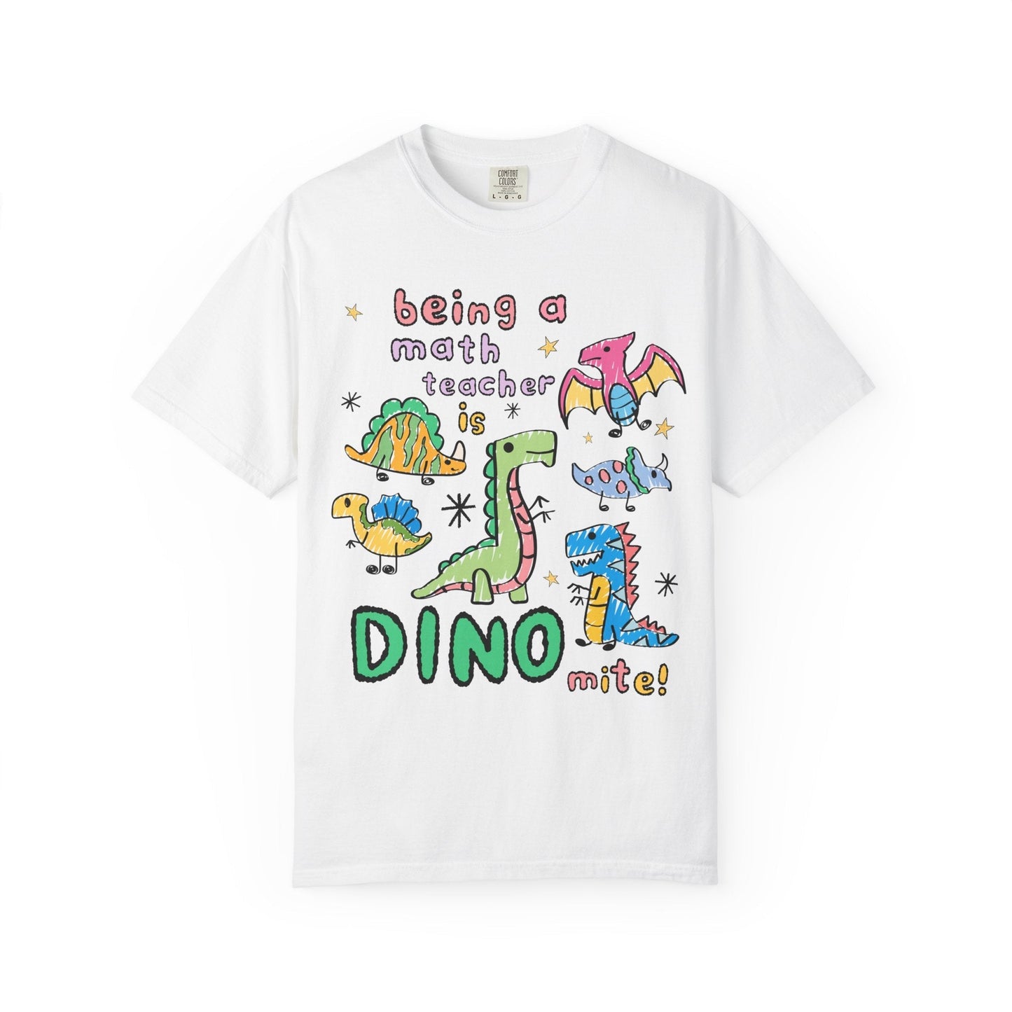 Dinosaur Math Teacher Tee