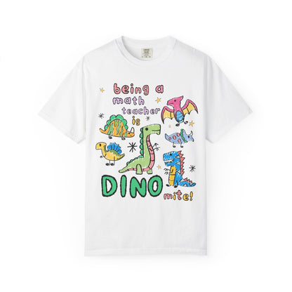 Dinosaur Math Teacher Tee