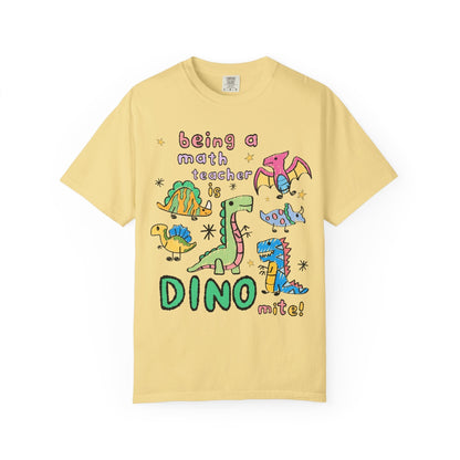 Dinosaur Math Teacher Tee