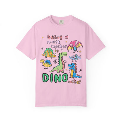 Dinosaur Math Teacher Tee
